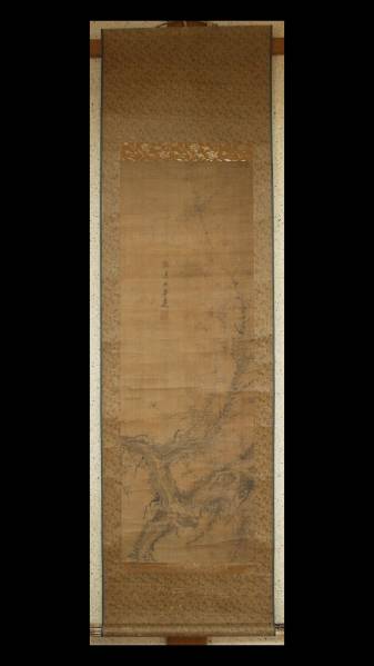◇掛軸 『唐画 梅図』 中国明代書画家 唐物唐本 絹本 中国時代掛け軸