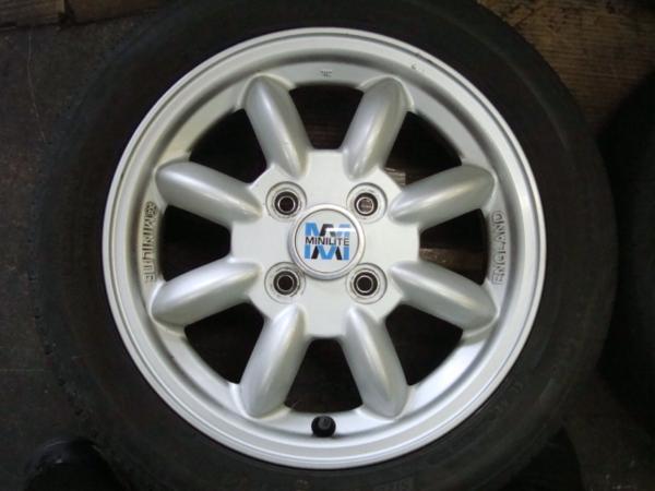 165/55R14 ミラジーノ ミニライト アルミホイール タイヤ 4H 4本 山*口