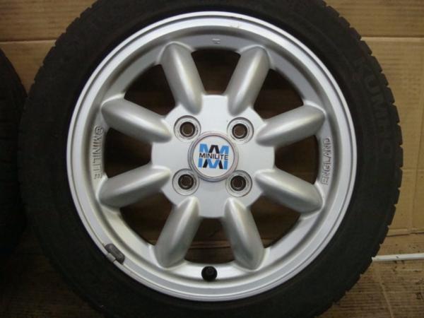 ミニライト　 14インチ　4本　165/55r14 ミラジーノ　l700s 165/55R14 ミラジーノ ミニライト アルミホイール タイヤ 4H 4本 山*口