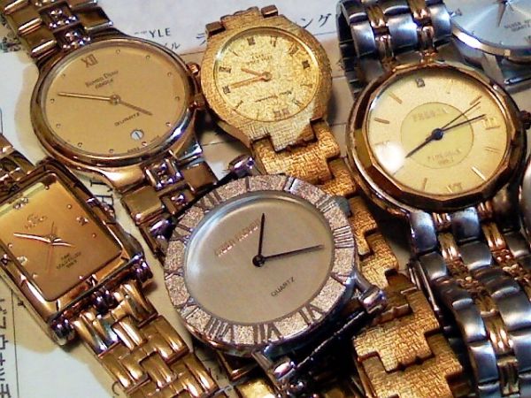 K01】SILVER925/18KGoldCrown/FineGold999.9他◇ジャンク時計