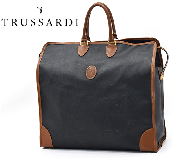 イタリア製 トラサルディ TRUSSARDI 牛革使用 大型トートバッグ