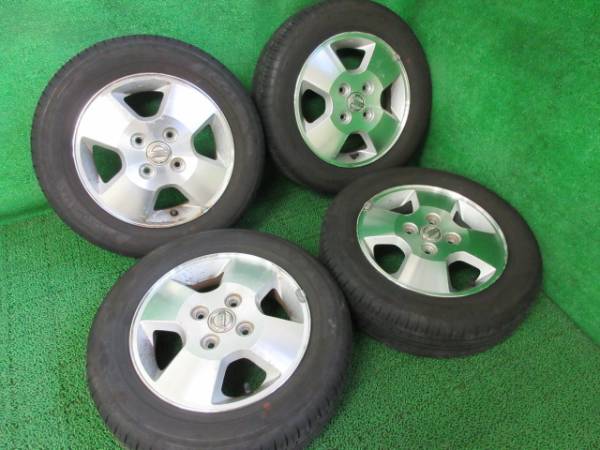 溝あり ヨコハマ ECOS 155/65R13 スズキ純正AW付 MRワゴン モコ