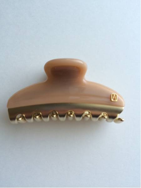 Alexandre de paris クリップ ベージュ 7.5cm新品アレクサンドル