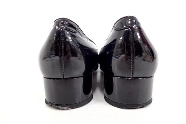 美品◆ヴィトン モノグラムフラワー ヒールパンプス 35.5 黒