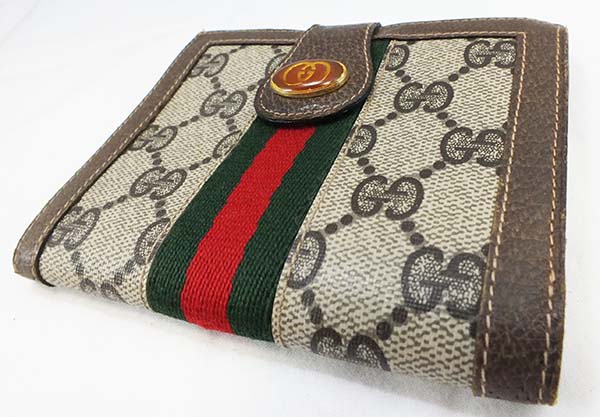 GUCCI 二つ折り財布 オールドグッチ シェリーライン ☆GUCCIグッチ☆オールドグッチ☆シェリーライン☆二つ折り財布 グッチ