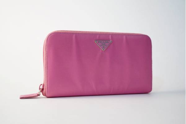 PRADA プラダ M506 ラウンドファスナー長財布 TESSUT/BEGONIA