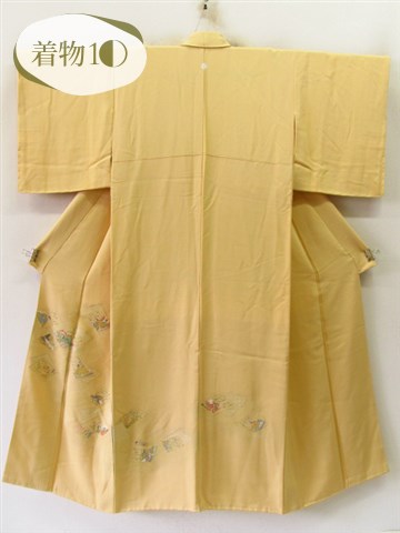 着物10 1円 絹 寿光織 百人一首 比翼付 袷 留袖 ☆☆☆☆