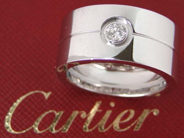 カルティエ 本物新品仕上済カルティエハイラブリング1Pダイヤ付き
