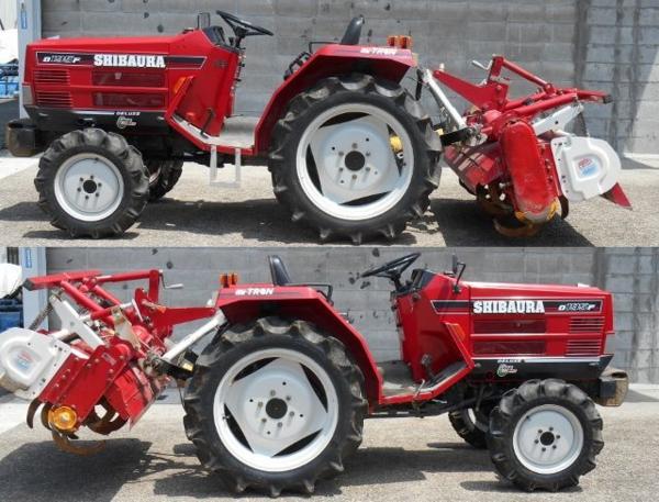 シバウラ トラクター 4WD 19馬力 D195F 倍速ターン 動作品 岐阜
