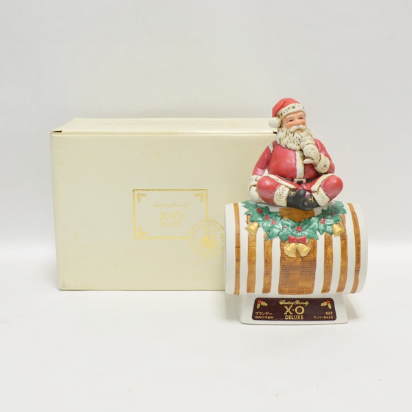 未開栓 サントリー ブランデー XOデラックス サンタクロースボトル サントリー XO デラックス サンタ クリスマス 陶器 箱付 未開栓