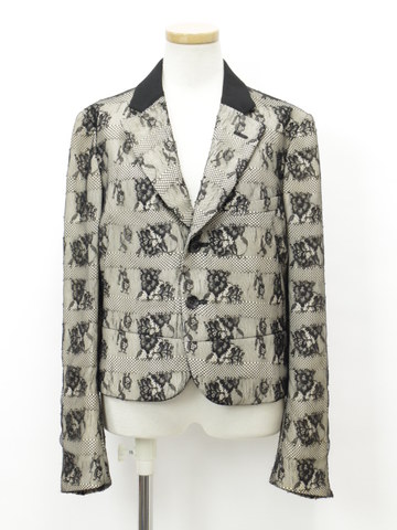 616812 tricot COMME des GARCONS 総レース ジャケット M