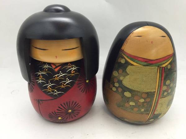 昭和レトロ 東亜作 2本 創作こけし