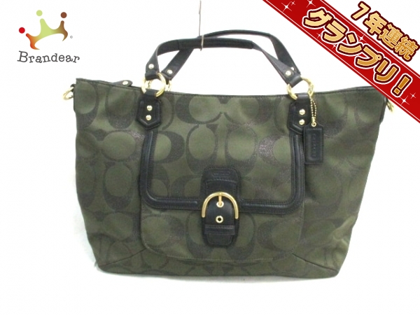 コーチ ハンドバッグ F26241 カーキ×ダークグリーン COACH