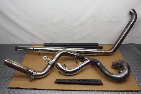 モーターステージ 左右独立エキパイ ソフテイル マフラー パーツ