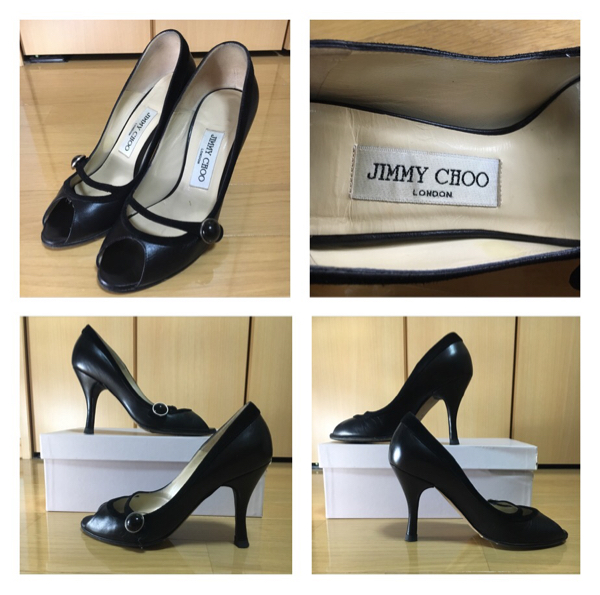 ジミーチュウ JIMMY CHOO オープントゥ パンプス 34 箱有り JIMMY