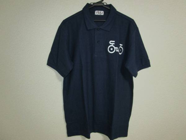木梨サイクル BIGチャリロゴ ポロシャツ XL ネイビー 木梨憲武