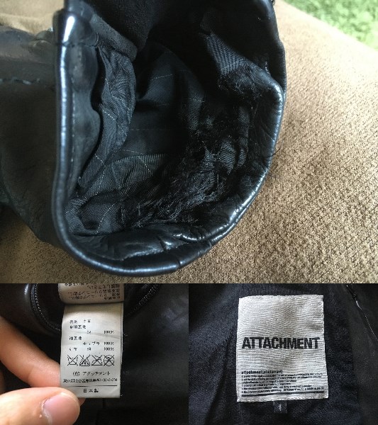 ◆ATTACHMENT レザーダブルライダースジャケット アタッチメント