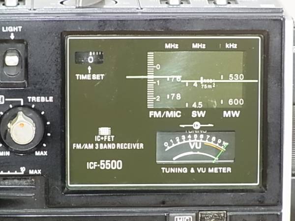 ICF-5500 ビンテージラジオ　スカイセンサー アンティーク ラジオ SONY スカイセンサーICF-5500 8/3/33