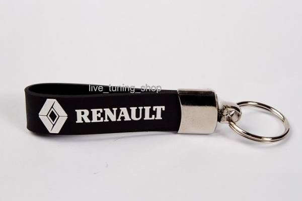 v海外 ルノー Renault メガーヌ 黒 ラバー キーホルダー 送込
