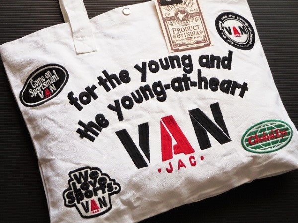 ★VAN JAC★アーチロゴ&ワッペン 刺繍 トートバッグ/IVY J.PRESS