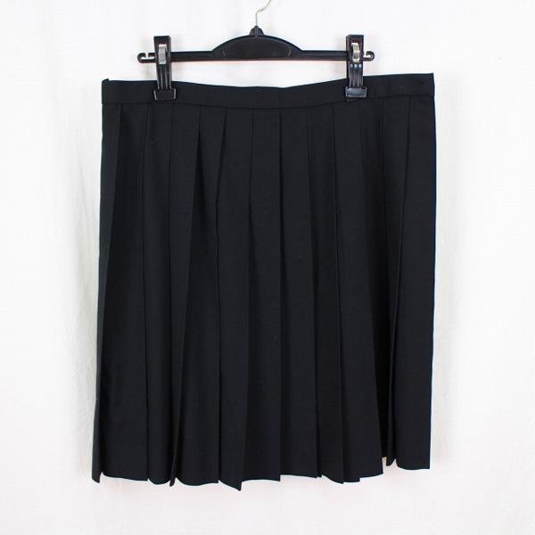 中古ミッシェルクラン制服冬24車ヒダW84-丈56スカート黒OS3465