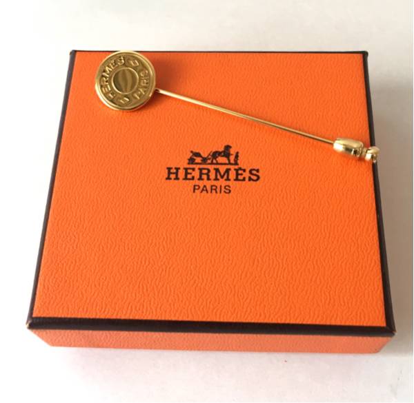 美品 エルメス ピンブローチ セリエ ゴールド