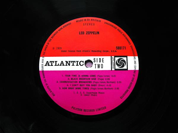 ☆LED ZEPPELIN☆【1st】UK ORIG 極初期ターコイズ 修正無しマト Led