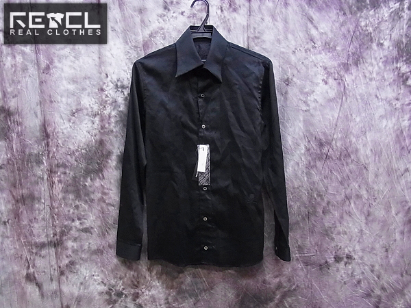 Roen/ロエン 長袖ボタンダウンシャツ レオパード/スカル刺繍/44