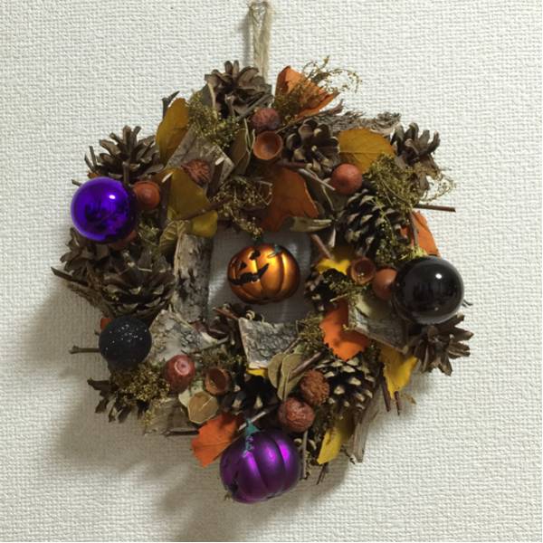 ハロウィン/秋らしい♪リース/パンプキン♪_1