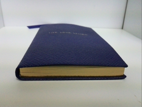 スマイソン 手帳 新品同様 ネイビー メモノート レザー SMYTHSON
