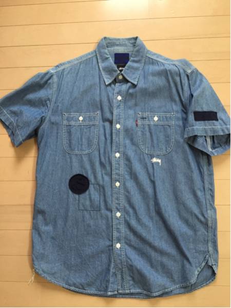 STUSSY×Levisコラボ デニムシャツ XL 美中古