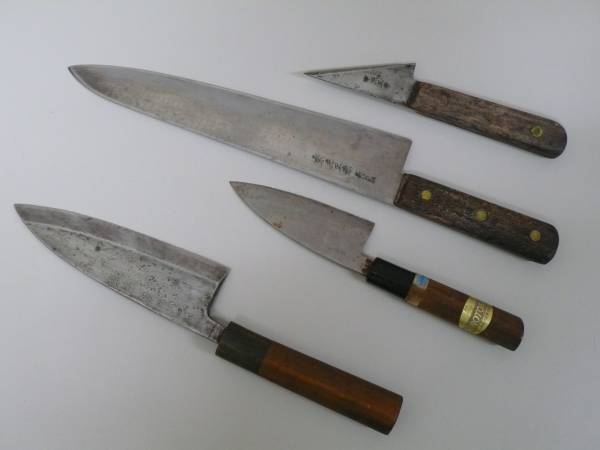 中古　各種類　銘有り　包丁　4本まとめて　