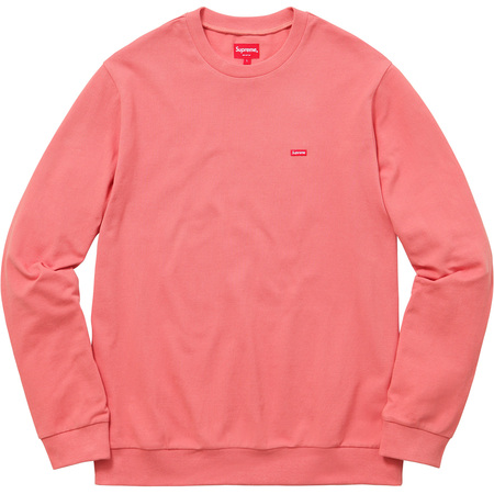 16秋冬 Supreme Small Box Pique Crewneck ピンクS新品 Logo Small Box