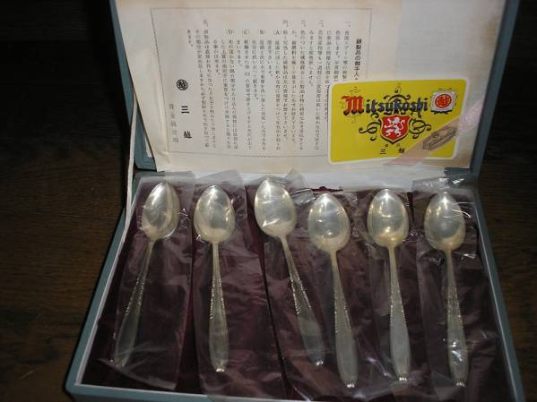 三越 Yahoo!オークション - 銀製 シルバースプーンセット 80g ウメ