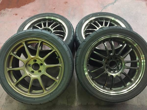 RAYS VOLK RACING RE30 17 8J 5-100 44 4本セット ブロンズ 美品