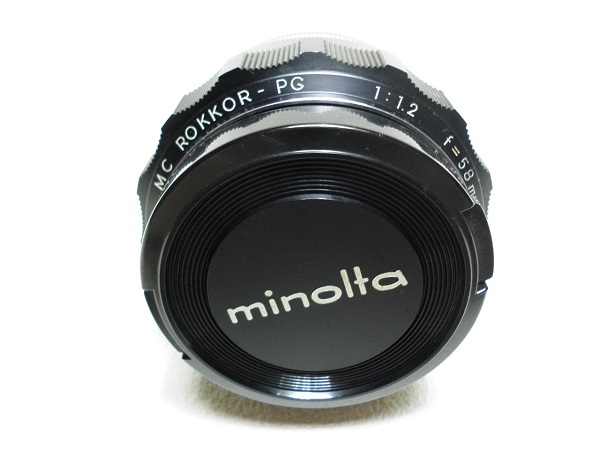 【希少 MINOLTA MC ROKKOR-PG 1:1.2 f=58mm ミノルタ レンズ】