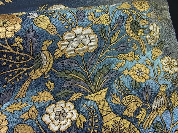平和屋着物■六通太鼓柄袋帯　ペルシャ花鳥　金銀糸　逸品ｓ636