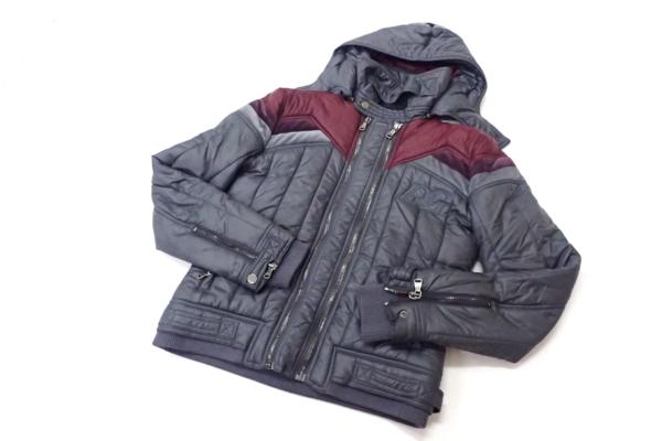 極美◆Ｄ&Ｇ ドルガバ 中綿ジャケット ブルゾン 48 グレー