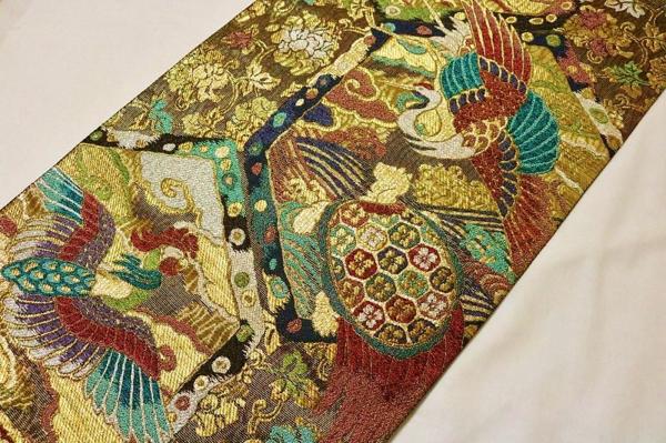 袋帯 正絹 ふりふ ラスト1点予約商品袋帯単品「亀甲」(FREE レッド
