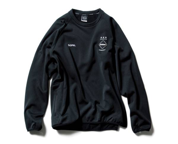 16aw FCRB SIDE ZIP CREW NECK TOP ブラック M スウェット 黒