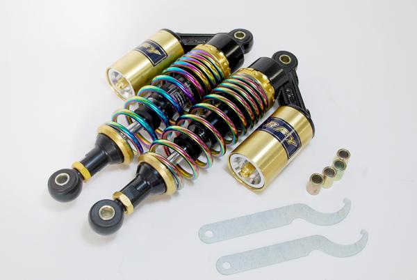 2629 CB ZRX XJR 車高 硬さ調整式 リアサス ショック 280mm黒 虹