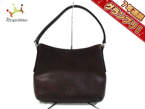 ヒロフ ショルダーバッグ 美品 ダークブラウン レザー HIROFU ヒロフ ショルダーバッグ 美品 ダークブラウン レザー HIROFU