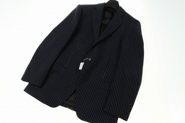 ◇3825◇定価7万ティノラス 新品ストライプスリーピーススーツLL