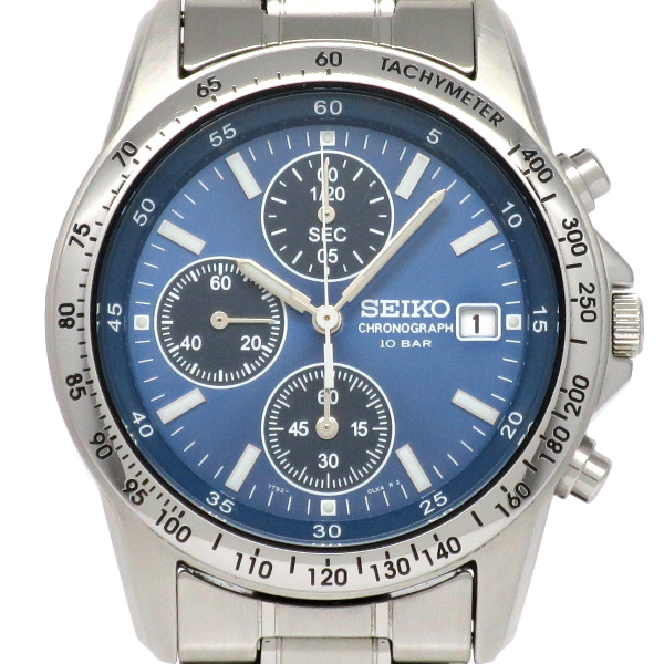 セイコー】1/20秒クロノグラフ 青文字盤 メンズ 7T92-0DW0 SEIKO 