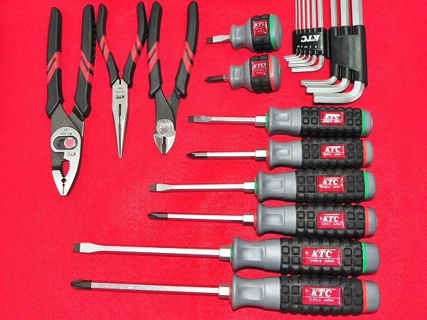 通販サイト通販 ◇KTC 工具セット 4種類 メガネ・ドライバー・握り物