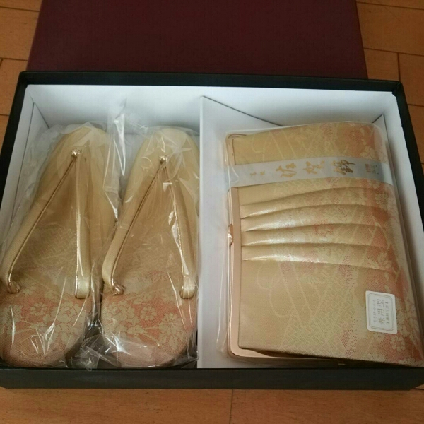 和装 草履とバッグのセット 佐賀錦 ゴールド 成人式 七五三新品 
