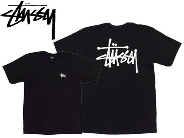 即決★新品★STUSSY ステューシー 半袖 Tシャツ 定番 ロゴ メンズ 【XL】 レディース バックプリント ブラック黒 ホワイト白 大きいサイズ