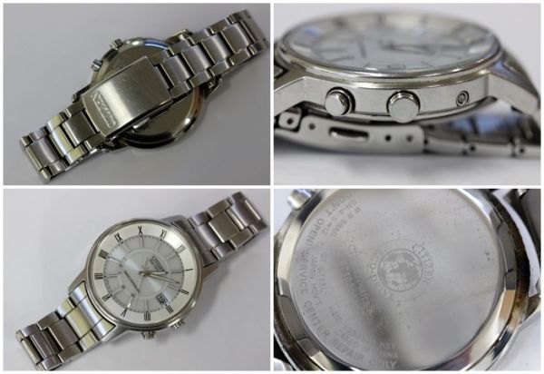 CITIZEN エコドライブ 電波ソーラー H415-S054541 ジャンク(シチズン