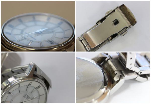 CITIZEN エコドライブ 電波ソーラー H415-S054541 ジャンク(シチズン