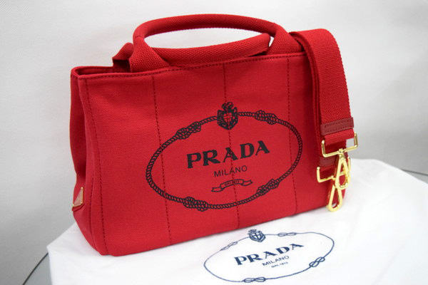 ☆PRADA☆プラダ カナパ ミニ ショルダー トート レッド 赤 美品